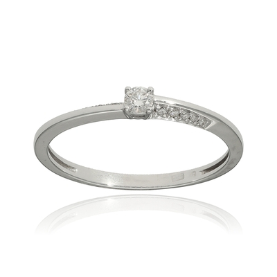 Fehér arany gyűrű 56-os méret (B46575)